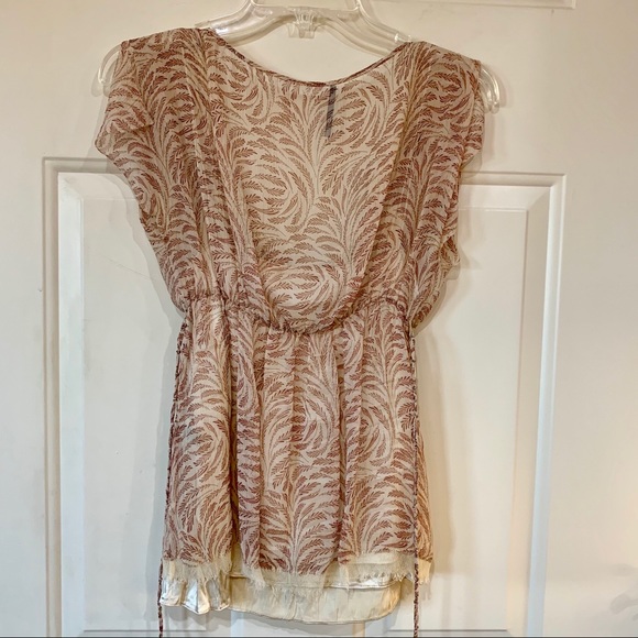 Elie Tehari Feather Silk Blouse & Camisole Set M - Picture 7 of 7